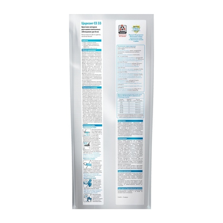 ЦЕРЕЗИТ CE33 S Затирка №16 графит 1-6мм (2кг) 2092751